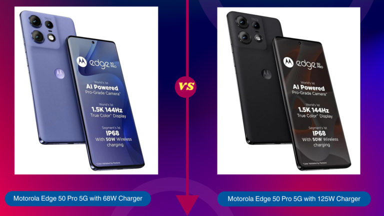 Motorola Edge 50 Pro 5G (68W Charger) vs Motorola Edge 50 Pro 5G (125W Charger)