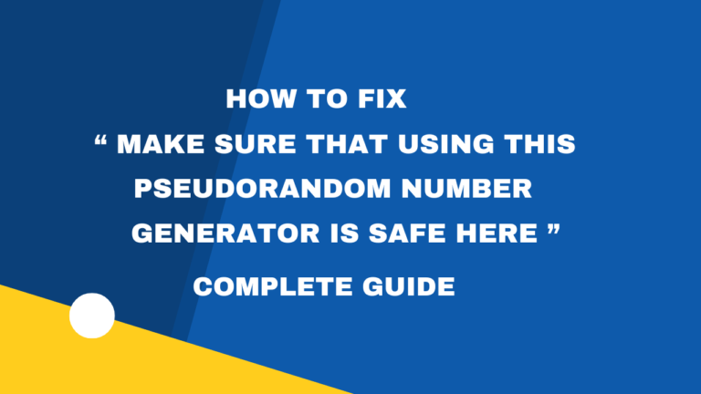 Fix SonarQube Security Issue: Make Sure That Using This Pseudorandom Number Generator Is Safe Here in PHP